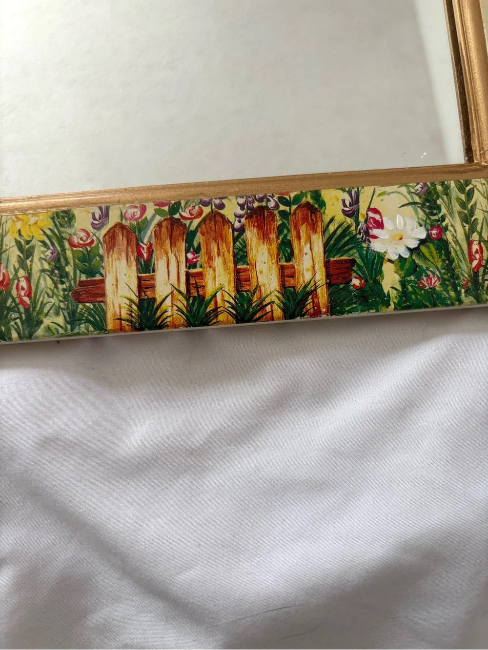 Vintage 90s butterfly nature mirror cute cottage home decor wall hanging